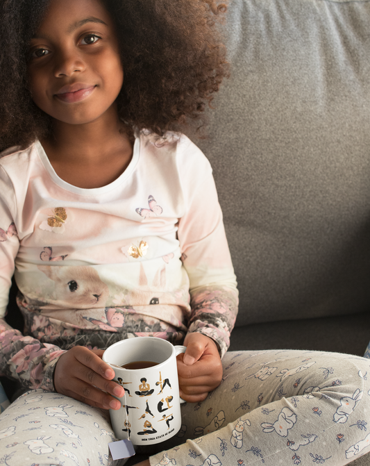 9 Yogis White Glossy Mug